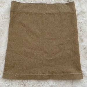 Metallic Gold Mini Skirt